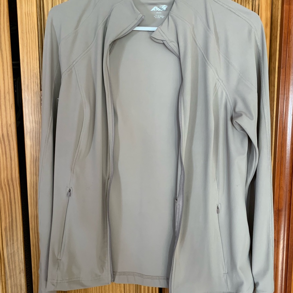 Taupe Full-Zip Active Jacket